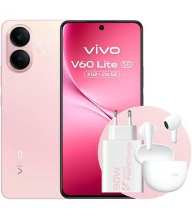 Smartphone Vivo V60 Lite 8GB/ 256GB/ 6.77\'/ 5G/ Rosa/ Incluye Cargador 90W y Buds