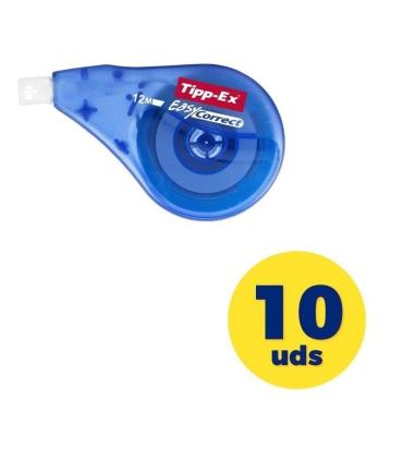 Caja de Correctores de Escritura en Cinta Bic Tipp-Ex Easy Correct/ 4.2mm x 12m/ 10 unidades