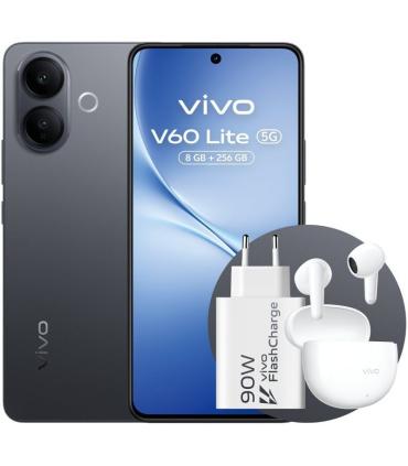 Smartphone Vivo V60 Lite 8GB/ 256GB/ 6.77\'/ 5G/ Negro/ Incluye Cargador 90W y Buds