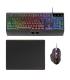 Pack Gaming Mars Gaming MCP124  Teclado H-MECH  + Ratn Ptico + Alfombrilla  Negro