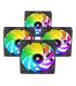Pack 4 Ventiladores Mars Gaming MF-SI4KIT  12cm + HUB + Mando A Distancia  ARGB