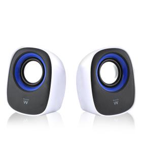 ALTAVOCES EWENT EW3513 2.0 5W RMS USB BLANCO NEGRO