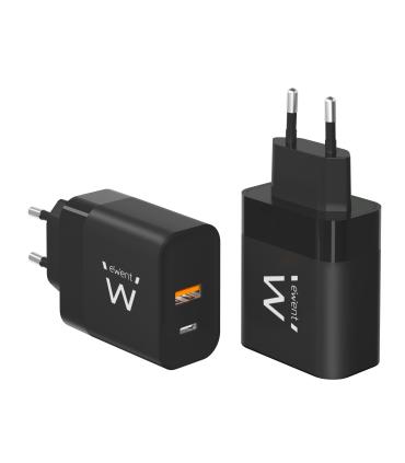 Ewent Cargador Rapido USB-A Y USB-C  GanFast 45W