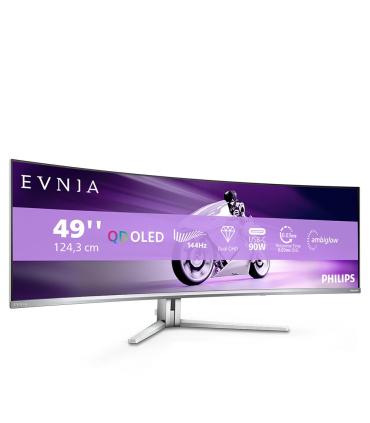 Monitor Gaming Ultrapanormico Curvo Philips Evnia 8000 49M2C8900L 49'  Dual QHD  0.03ms  144Hz  OLED  Multimedia  Blanco