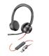 Auriculares Poly Blackwire 8225 para Microsoft Teams + Adaptador USB-C/A/ con Micrfono/ USB Tipo-C/ Negros