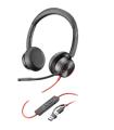 Auriculares Poly Blackwire 8225 Para Microsoft Teams + Adaptador USB-C/A/ Con Micrfono/ USB Tipo-C/ Negros
