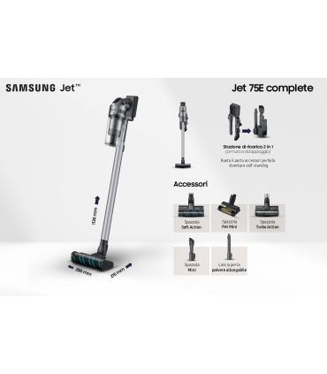 Aspirador Escoba Con Batera Samsung Jet 75E Pet  550W  Autonoma 210 Min