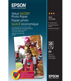 PAPEL FOTO GLOSSY EPSON A4 - 183GR M (20 HOJAS)