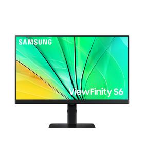 Monitor Profesional Samsung ViewFinity S6 S24D600EAU 24'  QHD  Regulable En Altura  Negro