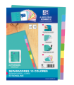 SEPARADORES CARTULINA STRONGLINE A4 10 POSICIONES - 10 COLORES OXFORD 400149957