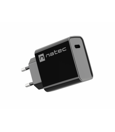CARGADOR NATEC RIBERA 20W 1XUSB-C PD3.0 QC3.0 NEGRO