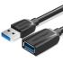Cable Alargador USB 3.0 Vention VAS-A45-B100/ USB Macho - USB Hembra/ 5Gbps/ 1m/ Negro