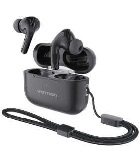 Auriculares Bluetooth Vention Echo Lite E11 Plus con estuche de carga/ Autonoma 30h/ Negros