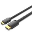 Cable HDMI 4K Vention AGHBH/ HDMI Macho - Mini HDMI Macho/ 2m/ Negro