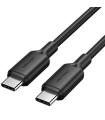 Cable USB 2.0 Tipo-C 3A Vention TRCBF/ USB Tipo-C Macho - USB Tipo-C Macho/ Hasta 60W/ 480Mbps/ 1m/ Negro