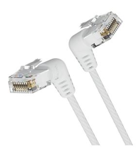 Cable de Red RJ45 UTP Vention IBOWG Cat.6A/ 1.5m/ Cabeza Rotatoria 360/ Blanco