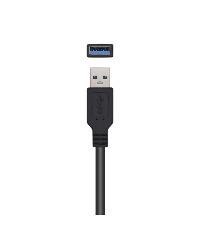 Cable Alargador USB 3.0 Con Amplificador Aisens A105-0525  USB Macho - USB Hembra  Hasta 9W  625Mbps  5m  Negro