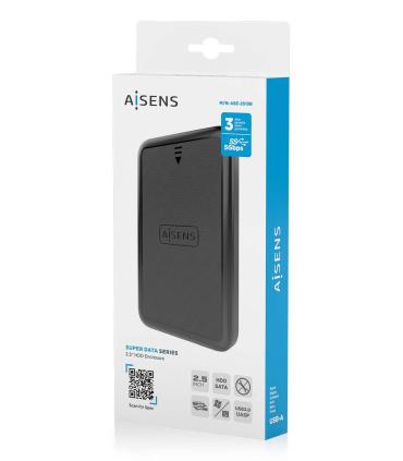Caja Externa Para Disco Duro De 2.5' Aisens ASE-2519B  USB 3.1  Sin Tornillos