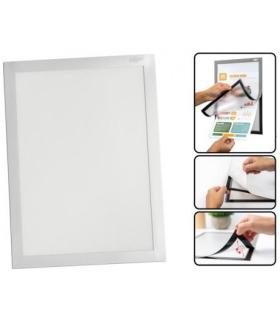 BOLSA 2 MARCOS MAGNTICOS ADHESIVOS A4 GRIS FAIBO 40601