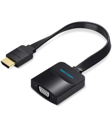 Conversor Vention 74346/ HDMI Macho/ VGA Hembra - Jack 3.5 Hembra/ 20cm/ Negro