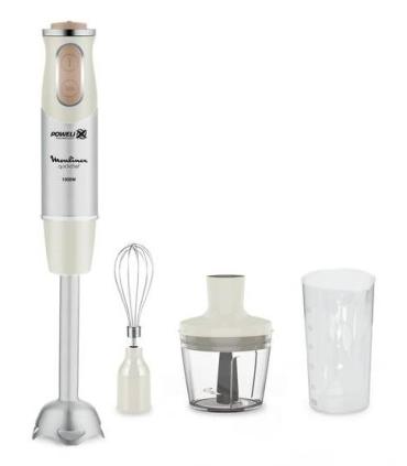 Batidora De Mano Moulinex Quickchef  1000W  10 Velocidades  Capacidad 800ml  Incluye Varillas, Picadora Y Vaso Medidor