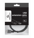 CABLE USB GEMBIRD DE EXTENSION MACHO-HEMBRA 0.75M