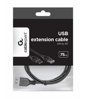 CABLE USB GEMBIRD DE EXTENSION MACHO-HEMBRA 0.75M