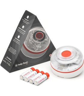 Luz baliza de emergencia para coche Help Flash V16 Connected IoT/ Homologada/ Base Imantada/ Geolocalizable/ Funciona a Pilas