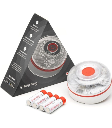 Luz baliza de emergencia para coche Help Flash V16 Connected IoT/ Homologada/ Base Imantada/ Geolocalizable/ Funciona a Pilas