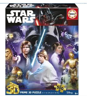 PUZZLE 3D 500 STAR WARS CLASSIC \"3D LENTICULAR PUZZLE\" EDUCA BORRAS 20052