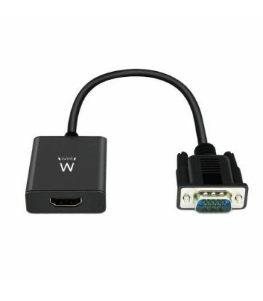 CABLE CONVERTIDOR EWENT VGA MACHO - HDMI HEMBRA CON AUDIO 0,20 METROS