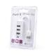 HUB EWENT USB 2.0 HIGH SPEED USB-A 4 PUERTOS BLANCO