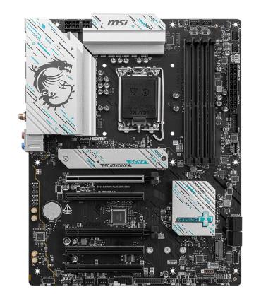 PLACA MSI B760 GAMING PLUS WIFI DDR4,INTEL,1700,B760,4DDR4,192GB,HDMI+DP,4SATA+2M.2,6USB 3.2,2.5GB+WIFI6E+BT5.3,ATX