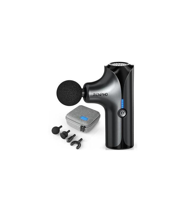 RENPHO MINI - MASSAGE GUN - 4 HEADS - 5 SPEEDS - BLACK