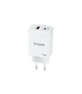 CARGADOR DE PARED TOOQ GAN USB C PD USB-A QC 45W