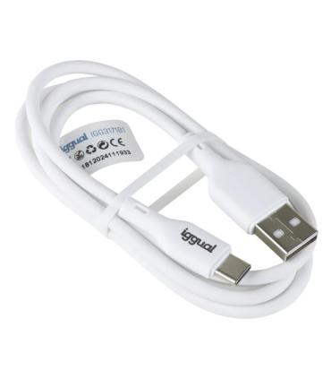 Iggual Cable USB-A USB-C 100 Cm Blanco Q3.0 3A