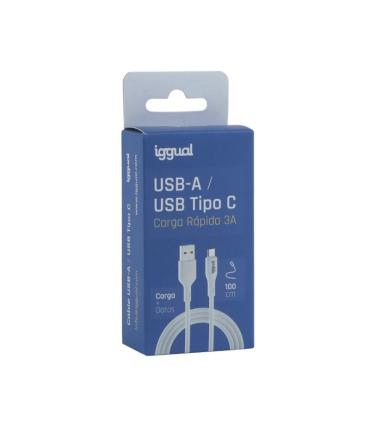 Iggual Cable USB-A USB-C 100 Cm Blanco Q3.0 3A