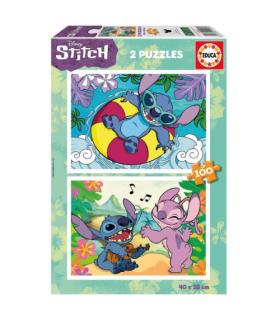CAJA PUZZLE 2X100 STITCH EDUCA BORRAS 19998