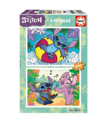CAJA PUZZLE 2X100 STITCH EDUCA BORRAS 19998