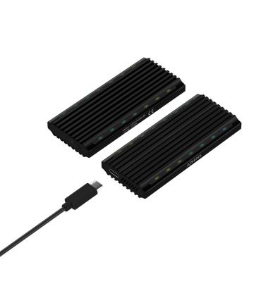 Caja Externa Para Disco SSD M.2 SATA NVMe Aisens ASM2-RGB012B  USB 3.2  Sin Tornillos