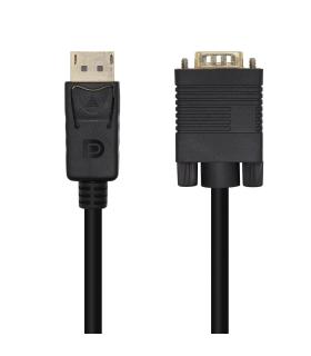 Cable Conversor Aisens A125-0462  DisplayPort Macho - VGA Macho  Hasta 5W  2300Mbps  3m  Negro