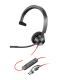 Auricular Poly Blackwire 3310 para Microsoft Teams + Adaptador USB-C/A/ con Micrfono/ USB Tipo-C/ Negro
