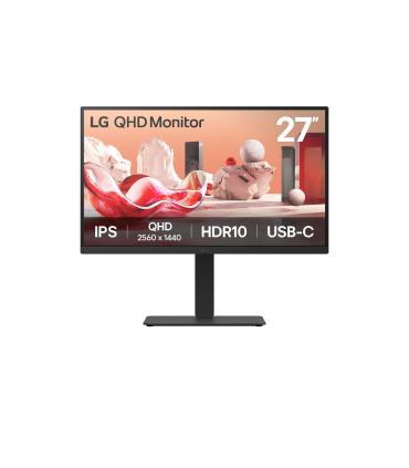 MONITOR LG, 27 PULGADAS, 27BA75QB-B.AEU, 68,6 CM, 2560 X 1440 PIXELES, WIDE QUAD HD, LED, 5 MS, NEGRO