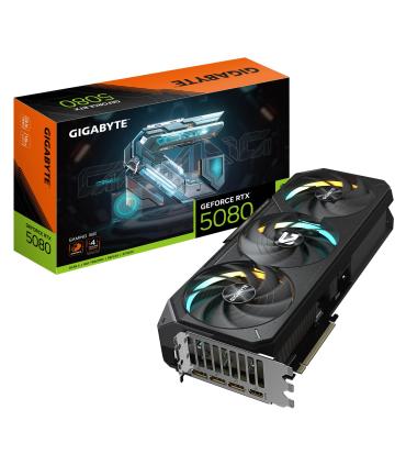 GIGABYTE GeForce RTX 5080 GAMING 16G Tarjeta Grfica - 16GB GDDR7, 256 Bits, PCI-E 5.0, 2617MHz Core Clock, 3 X DisplayPort, 1 X 