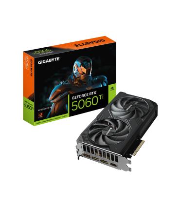 GIGABYTE GeForce RTX 5060 Ti WINDFORCE 8G Tarjeta Grfica  8 GB GDDR7, 128 Bits, PCI-E 5.0, 2572 MHz Frecuencia Del Ncleo, 3 X Di