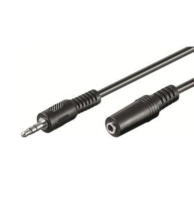 CABLE AUDIO ESTEREO EWENT JACK 3,5mm MACHO A 3,5mm HEMBRA 3m