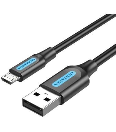Cable USB 2.0 Vention COLBC/ USB Macho - MicroUSB Macho/ 480Mbps/ 25cm/ Negro