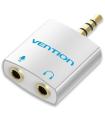Adaptador Audio Vention BDBW0/ Jack 3.5 Macho - 2x Jack 3.5 Hembra/ Blanco