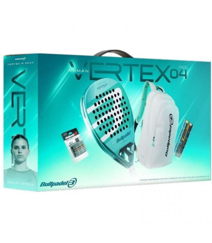 Pack Pala de Pdel Bullpadel Vertex 04 Pro Line W 2026/ Incluye 3 Accesorios