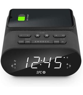 Despertador SPC Frodi QI/ Radio FM/ Base de carga Inalmbrica